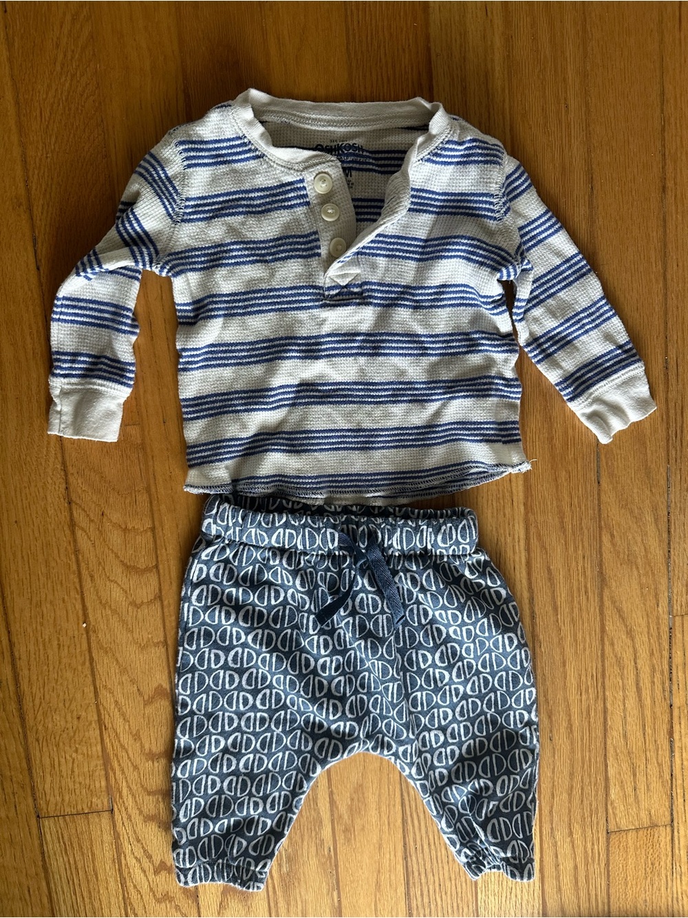 Baby blue and white Outfit set